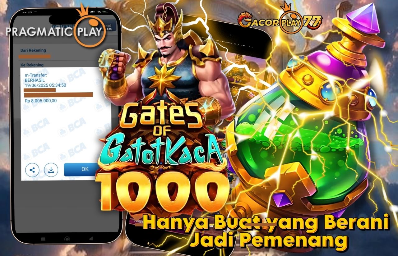 Selamat kepada user id : ca*****x Wede Rp 8.005.000 di Game GATES OF GATOTKACA 1000 PRAGMATIC PLAY Cair Gk Sampe 1 Menit! Menang Mudah di Gacorplay77